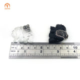 3Pcs Elephant Pendants Rhinestone Boho Jewelry For Necklace Making