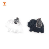 3Pcs Elephant Pendants Rhinestone Boho Jewelry For Necklace Making