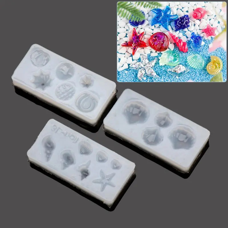 Conch Shell Starfish Silicone Mold for Nail Art Jewelry DIY