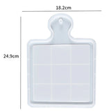 3Pcs Crystal Epoxy Square Mould Tray Table Setting Decoration