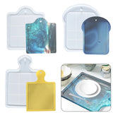 3Pcs Crystal Epoxy Square Mould Tray Table Setting Decoration