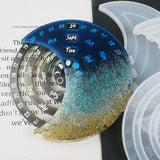 3Pcs Rotatable Circular Wall Calendar Silicone Mold DIY Perpetual Calendar Resin