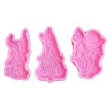 3Pcs Dwarf Keychain Epoxy Resin Mold Elf Gnome Pendants Silicone Mould