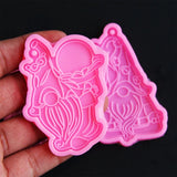 3Pcs Dwarf Keychain Epoxy Resin Mold Elf Gnome Pendants Silicone Mould