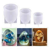 3Pcs Egg Light Resin Mold for DIY Resin Art Table Lamp Home Decor