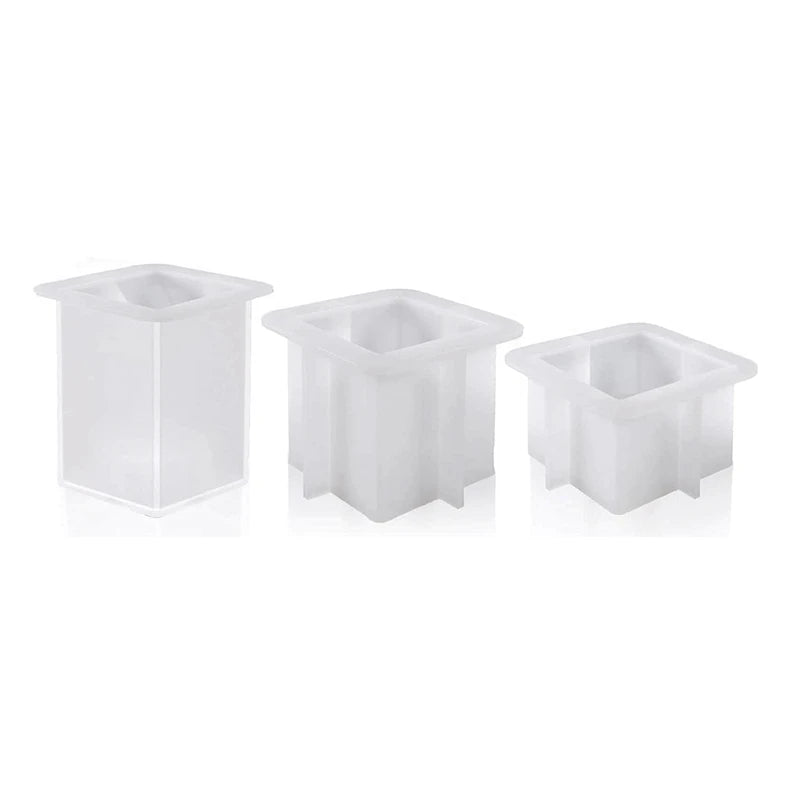 3Pcs Epoxy Resin Molds for Tea Light Candle Holder