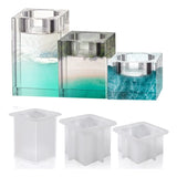 3Pcs Tea Light Candle Holder Resin Molds Kit