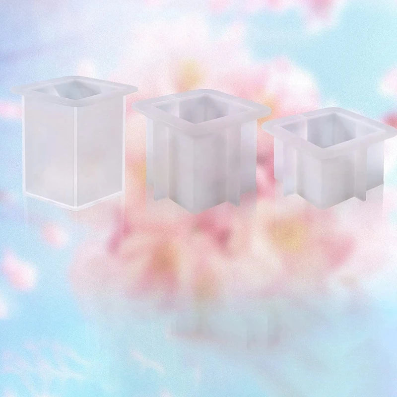 3Pcs Resin Molds Tea Light Candle Holder Kit