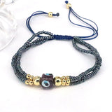 3Pcs Evil Eye Beaded Bracelet Colorful Thread Couple Chain Prayer Bangles