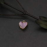 3Pcs Crystal Druzy Pendant Hearts Agat Quartz DIY Charms Necklace Earring