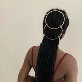 3Pcs 10cm Metal Round Hair Braid Rings Accessories Clips for Women
