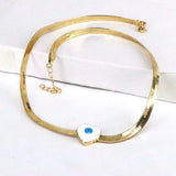 3Pcs Evil Eye Snake Choker Necklace 18k Plated Enamel Jewelry for Women