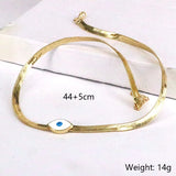 3Pcs Evil Eye Snake Choker Necklace 18k Plated Enamel Jewelry for Women