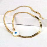 3Pcs Evil Eye Snake Choker Necklace 18k Plated Enamel Jewelry for Women