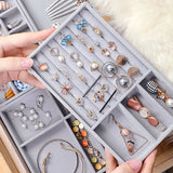 3Pcs Portable Velvet Jewelry Display Organizer
