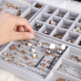 3Pcs Portable Velvet Jewelry Display Organizer