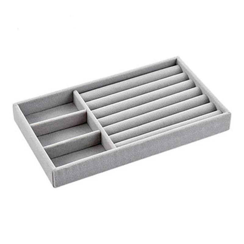 3Pcs Portable Velvet Jewelry Display Organizer