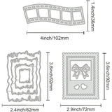 3Pcs Film Card Frame Metal Cutting Dies for DIY Scrapbook Cards Making