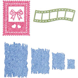 3Pcs Film Card Frame Metal Cutting Dies for DIY Scrapbook Cards Making