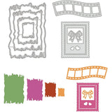 3Pcs Film Card Frame Metal Cutting Dies for DIY Scrapbook Cards Making