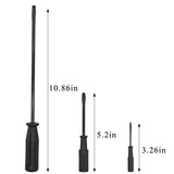 3Pcs Flat Head Screwdriver Set Plastic Handle Sewing Machine Repair Tool