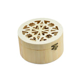 3Pcs Flower & Flower Hollow Cap Wood Jewelry Case Storage Box