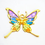 3Pcs Butterfly Metal Frame Pendant Open Bezel Setting DIY Jewelry