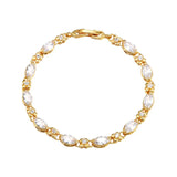 3Pcs Gold Plated Ruby Bracelet Wedding Gift
