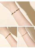 3Pcs Gold Plated Ruby Bracelet Wedding Gift