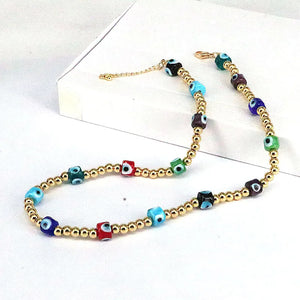 3Pcs Lampwork Glass Eye Beads Choker Necklaces