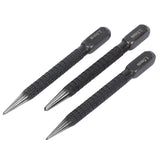 3Pcs H-Carbon Steel Center Punch Set 10Cm Non Slip Marking Drilling Tool