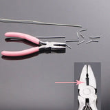 3Pcs Pink Jewelry Pliers Set Wire Cutting Bending Plier Kit