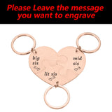 3Pcs Keychain Sister Personalized Family Keychains Gift