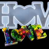 3Pcs Large Letters Heart Resin Casting Mold Silicone Alphabet Mould