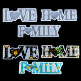 3Pcs Large Letters Heart Resin Casting Mold Silicone Alphabet Mould