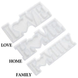 3Pcs Large Letters Heart Resin Casting Mold Silicone Alphabet Mould