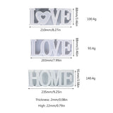3Pcs Love Silicone Resin Mold Word Sign Craft Supply Home Decor