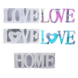 3Pcs Love Silicone Resin Mold Word Sign Craft Supply Home Decor