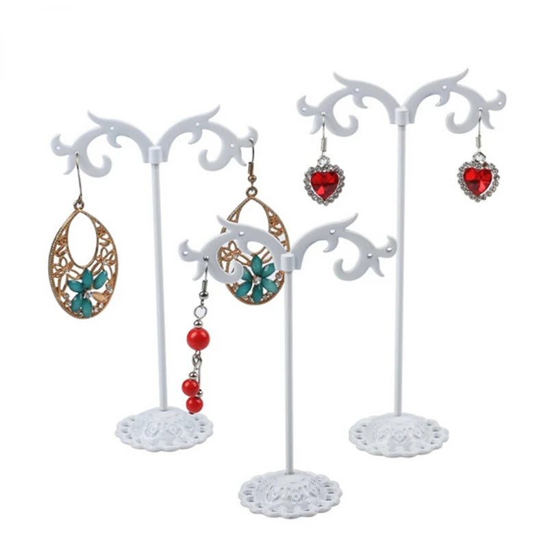 3Pcs Jewelry Metal Earring Holder Display Stand