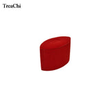 3Pcs Red Velvet Ring Holder Stand Wedding