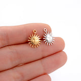 3Pcs/Lot Sun Smile Face Pendants Stainless Steel Celestial Dangle Charms