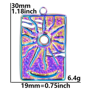 3Pcs Wicca Moon Star Sun Pentagram 12 Constellations Charms