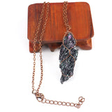 Hand Wound Natural Colorful Ore Stone Seven Light Stone Healing Necklace