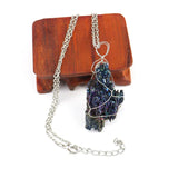 Hand Wound Natural Colorful Ore Stone Seven Light Stone Healing Necklace