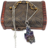 Hand Wound Natural Colorful Ore Stone Seven Light Stone Healing Necklace