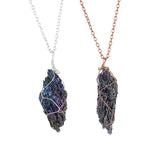 Hand Wound Natural Colorful Ore Stone Seven Light Stone Healing Necklace