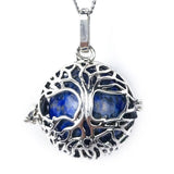 3Pcs Natural Red Agate Chakra Tree of Life Pendant Necklace