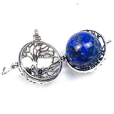 3Pcs Natural Red Agate Chakra Tree of Life Pendant Necklace