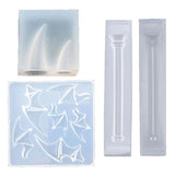 3Pcs Witchy Hair Clips & Wand Resin Mold Set