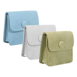 3Pcs Microfiber Jewelry Pouch Snap Button Style